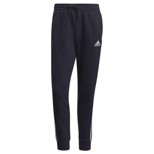 adidas Essentials 3-stripes French Terry Tapered Housut - Navy/valkoinen, koko Medium