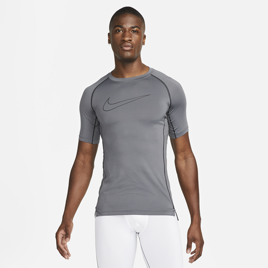 Nike Pro Dri-FIT Men's Tight-Fit Short-Sleeve Top - Grey