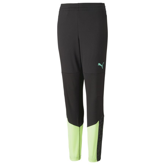 PUMA Treenihousut IndividualCUP - Musta/Vihreä Lapset, koko L/164 cm