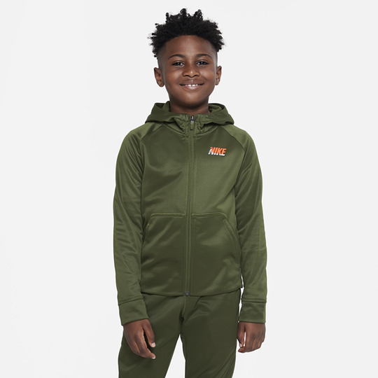 Nike Therma-FIT Older Kids' (Boys) Full-Zip Training Hoodie - Green