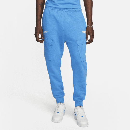 Nike Sportswear Standard Issue Men's Fleece Cargo Trousers - 1 - Blue