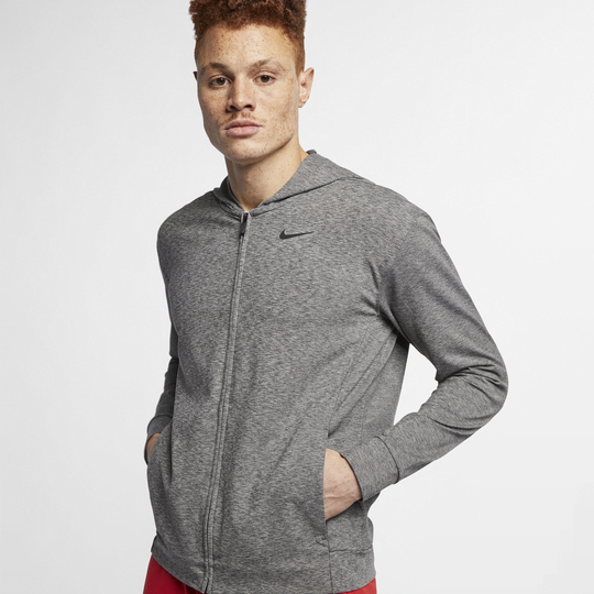 Nike Dri-FIT Men's Full-Zip Yoga Training Hoodie - Black