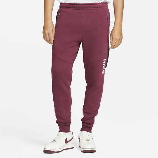 Nike Sportswear Hybrid Men's Fleece Joggers - Red