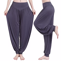 Women's Harem Pants Breathable Quick Dry Moisture Wicking Zumba Belly Dance Yoga Bloomers Bottoms Light Purple White Black Modal Spandex Plus Size Sports Activewear High Elasticity Loose Fit Lightinthebox