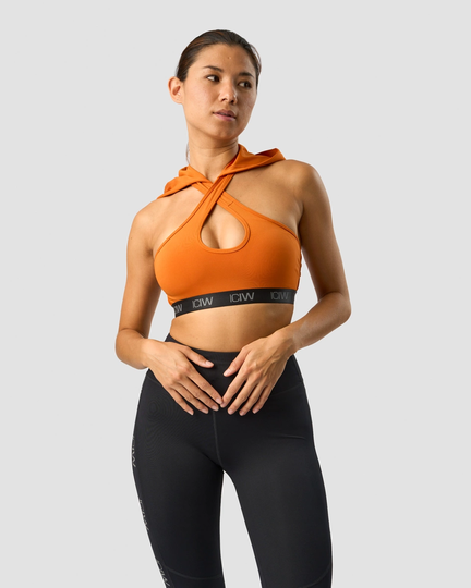 Ultimate Training Hoodie Sports Bra Amber-XXL