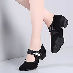 Women's Dance Sneakers Practice Trainning Dance Shoes Performance Training Outdoor Mesh Practice Thick Heel Black Lightinthebox