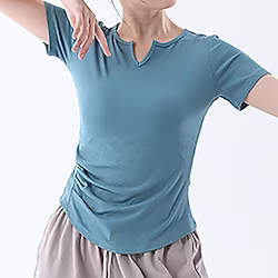 Activewear Top Pure Color Women's Performance Training Short Sleeve High Cotton Blend Lightinthebox