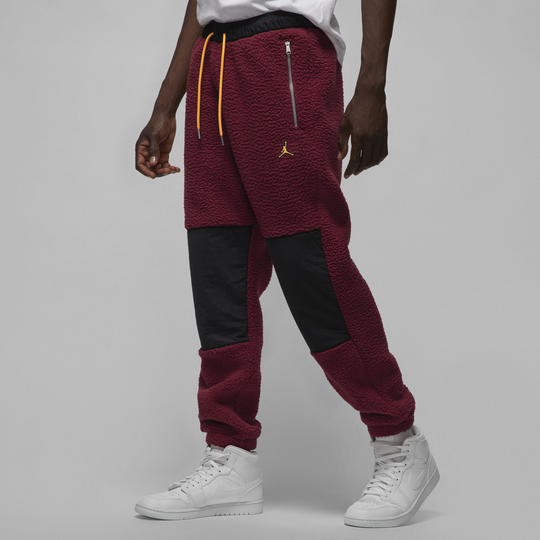 Jordan Essential Winter Men's Fleece Trousers - Red - 50% Recycled Polyester