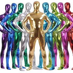 Shiny Zentai Suits Catsuit Skin Suit Adults' Spandex Latex Cosplay Costumes Sex Men's Women's Solid Colored Halloween / Leotard / Onesie / Leotard / Onesie / High Elasticity Lightinthebox