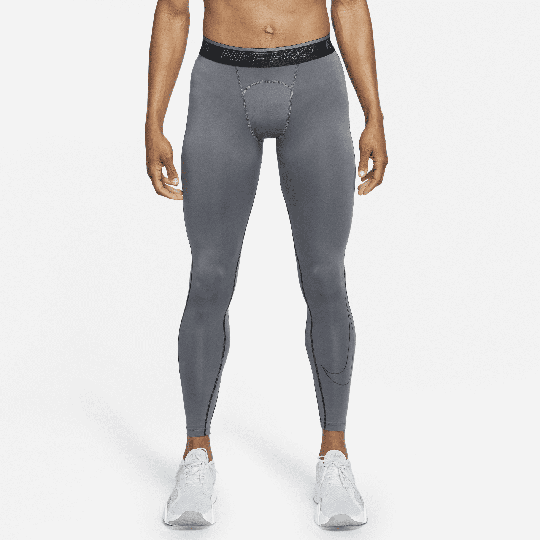 Nike Pro Dri-FIT Men's Tights - Grey - 50% Recycled Polyester