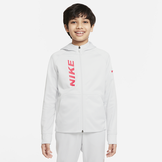 Nike Therma-FIT Older Kids' (Boys) Graphic Full-Zip Training Hoodie - Grey
