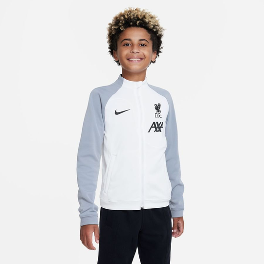 Liverpool Treenitakki Academy Pro Anthem - Valkoinen/harmaa/musta Lapset - Nike, koko S: 128-137 cm