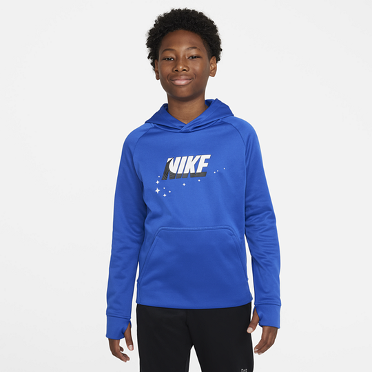 Nike Therma-FIT Older Kids' (Boys') Training Hoodie - Blue