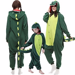 Kid's Adults' Kigurumi Pajamas Dinosaur Patchwork Onesie Pajamas Cosplay For Men and Women Boys and Girls Christmas Animal Sleepwear Cartoon Festival / Holiday Costumes / Machine wash / Hand wash Lightinthebox