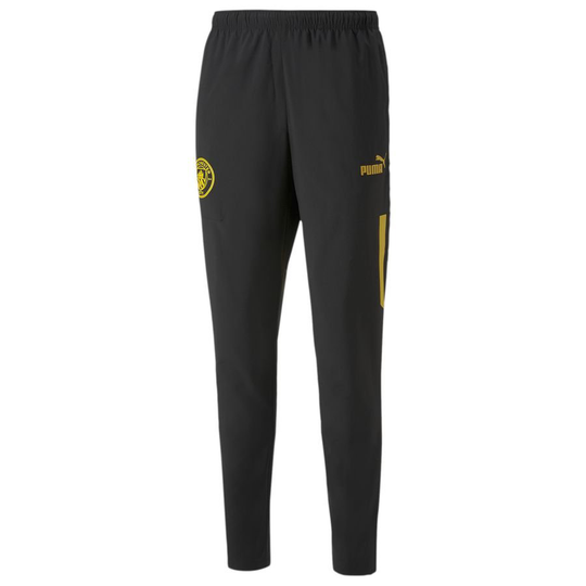 Manchester City Treenihousut Pre Match Woven - Musta/keltainen - PUMA, koko Small