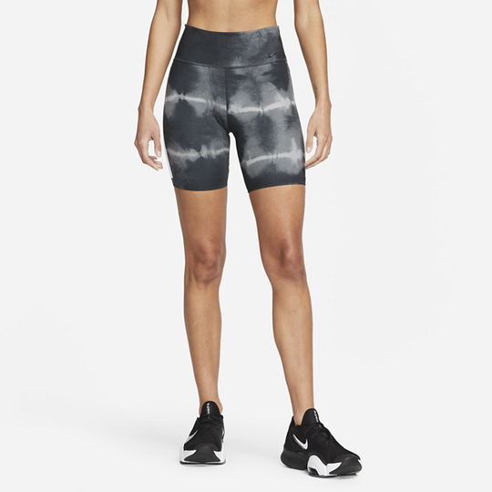Nike One Luxe Women's 18cm (approx.) Mid-Rise Printed Training Shorts - Black