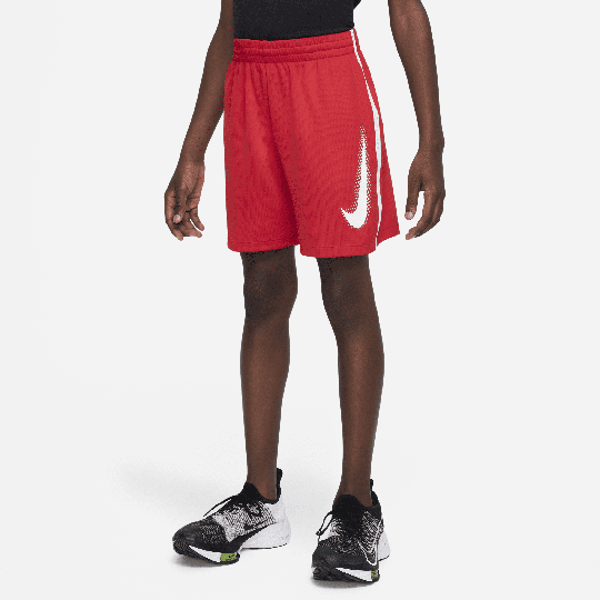 Nike Multi Older Kids' (Boys') Dri-FIT Graphic Training Shorts - 1 - 50% Recycled Polyester - Red