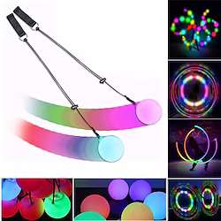 1 pcs LED POI Ball Glowing Belly Dance Level Hand Thrown Balls Yoga Motion Fitness Props Luminous Light Neon Christmas Party Disco DJ Lightinthebox