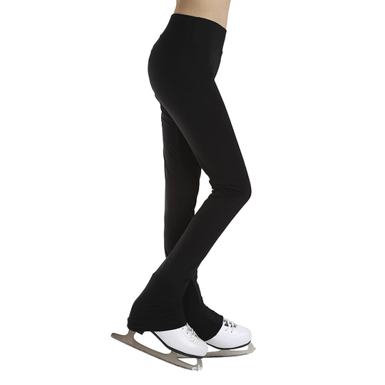 Ice Skating long Pants Costume Figure Skating Training Pants Warm Thicken Fleece Fabric Child Adult Girl Full Black Waterproof