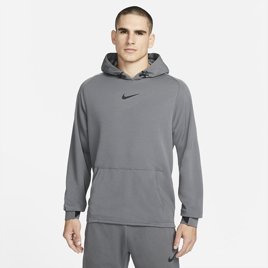 Nike Pro Men's Pullover Fleece Training Hoodie - Grey