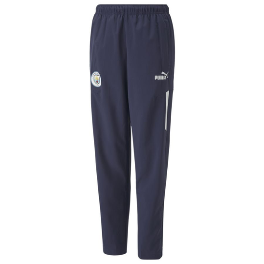 Manchester City Treenihousut Pre Match Woven - Navy/valkoinen Lapset - PUMA, koko S/140 cm