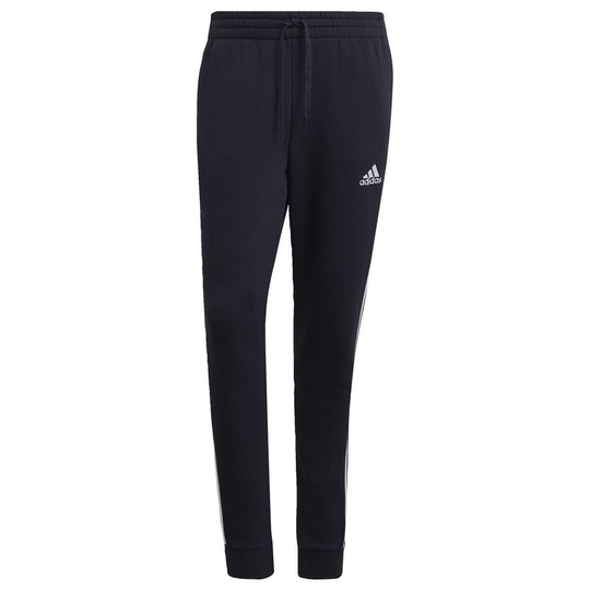 adidas Treenihousut 3-stripes Fleece - Navy/valkoinen, koko X-Small