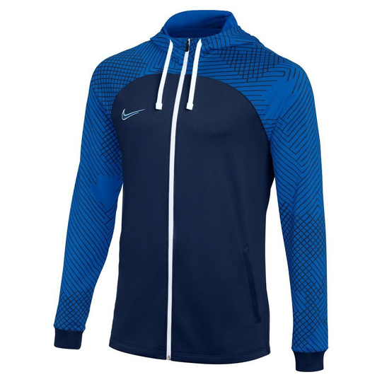 Nike Verryttelytakki Dri-fit Strike Hupullinen - Navy/sininen/valkoinen, koko X-Large
