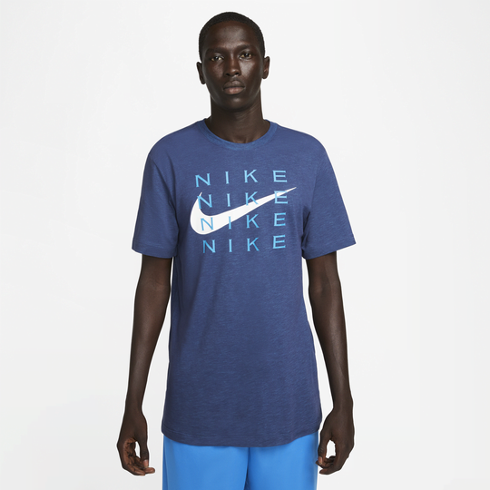 Nike Dri-FIT Men's Slub Training T-Shirt - Blue