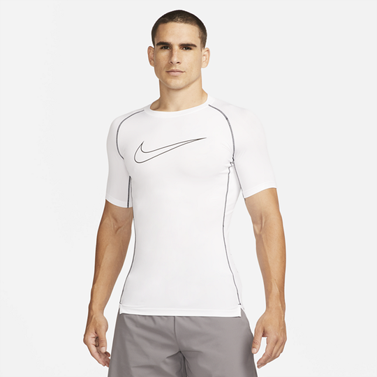 Nike Pro Dri-FIT Men's Tight-Fit Short-Sleeve Top - White