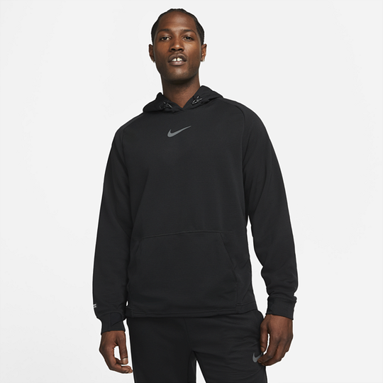 Nike Pro Men's Pullover Fleece Training Hoodie - Black