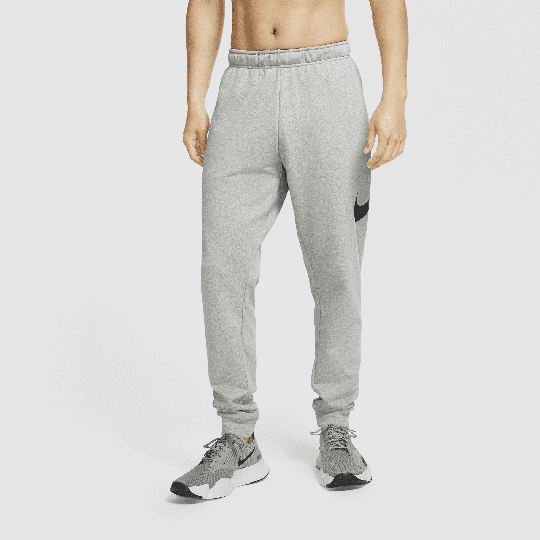Nike Dry Graphic Men's Dri-FIT Taper Fitness Trousers - Grey - 50% Sustainable Blends