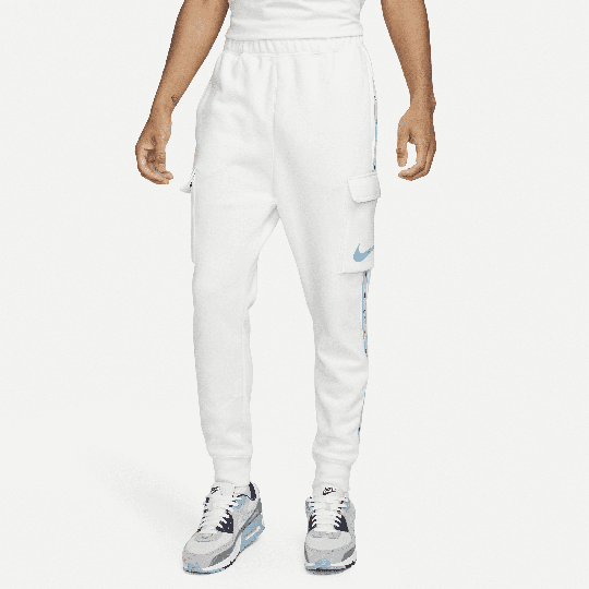Nike Sportswear Repeat Men's Fleece Cargo Trousers - White