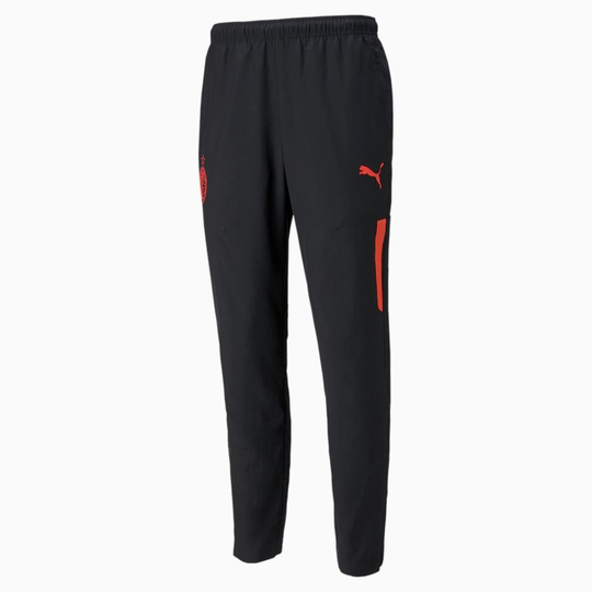 Ac Milan Treenihousut Pre Match Woven - Musta/punainen - PUMA, koko X-Small