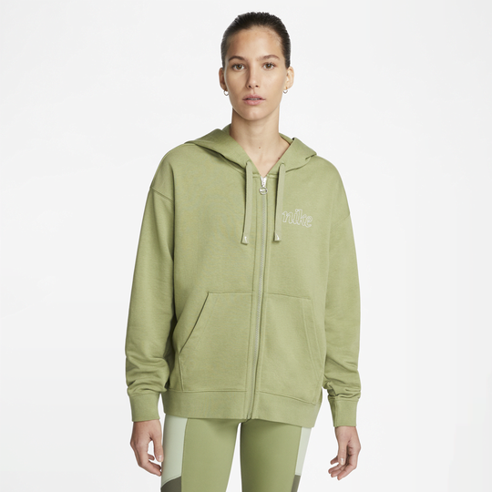 Nike Dri-FIT Get Fit Women's Graphic Full-Zip Training Hoodie - Green