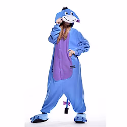Adults' Kigurumi Pajamas Nightwear Camouflage Donkey Animal Patchwork Onesie Pajamas Polar Fleece Cosplay For Men and Women Christmas Animal Sleepwear Cartoon Festival / Holiday Costumes Lightinthebox