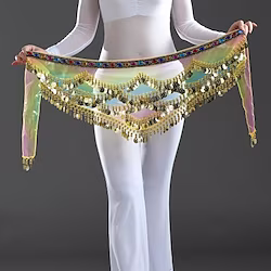 Dance Accessories Hip Scarves Women's Performance Crepe Paillette Dropped Hip Scarf / Belly Dance Lightinthebox