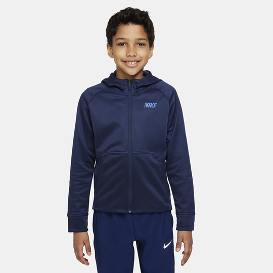 Nike Therma-FIT Older Kids' (Boys) Full-Zip Training Hoodie - Blue