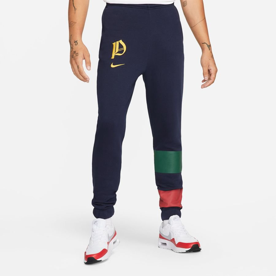 Portugali Treenihousut Fleece - Navy/keltainen - Nike, koko Medium