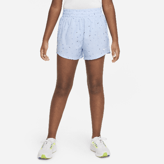 Nike Dri-FIT One Older Kids' (Girls') High-Waisted Woven Training Shorts - 1 - 50% Recycled Polyester - Blue