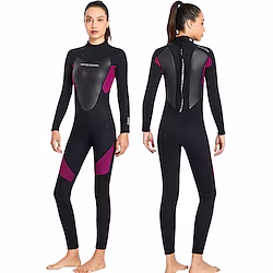 DiveSail Women's Full Wetsuit 3mm SCR Neoprene Diving Suit Thermal Warm Micro-elastic Full Body Back Zip Knee Pads - Diving Surfing Kayaking Water Sports Patchwork Summer Spring Winter Lightinthebox