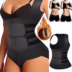 Waist Trainer Vest Body Shaper Sweat Waist Trainer Corset Sports Spandex Yoga Gym Workout Pilates Adjustable Weight Loss Tummy Fat Burner Hot Sweat For Women Men Waist Abdomen / Adults' Lightinthebox