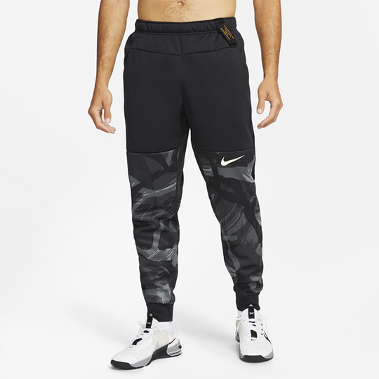Nike Therma-FIT Men's Camo Tapered Training Trousers - Black