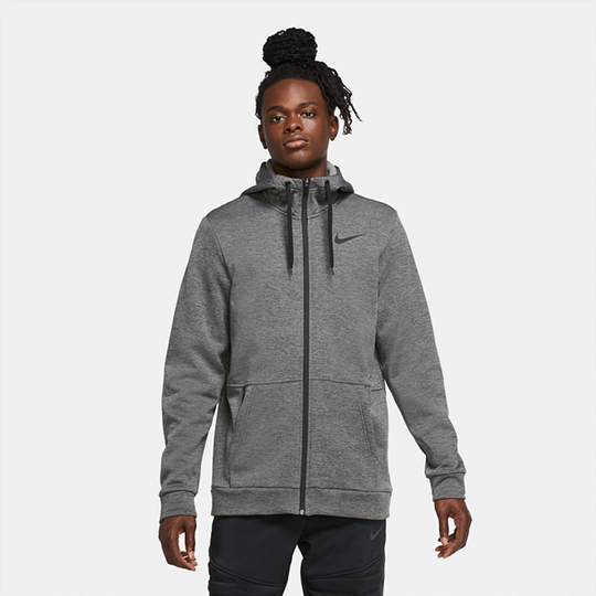 Nike Therma Men's Full-Zip Training Hoodie - Grey