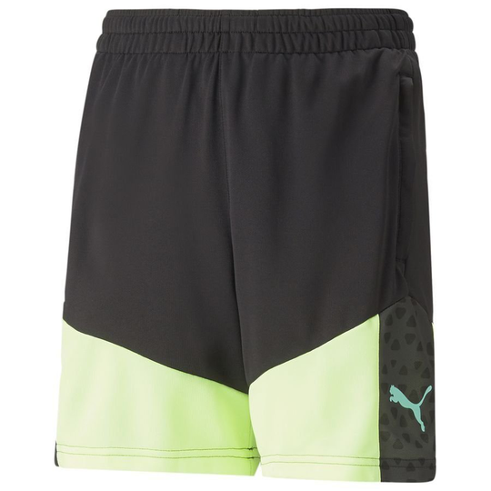 PUMA Treenishortsit IndividualCUP - Musta/Vihreä Lapset, koko L/164 cm
