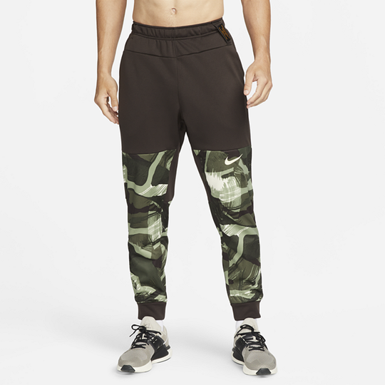 Nike Therma-FIT Men's Camo Tapered Training Trousers - Brown