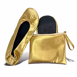 Women's Ballet Shoes Belly Dance Foldable Flats Practice Trainning Dance Shoes Party Evening Indoor Practice Simple Flat Heel Rose powder Black Silver Lightinthebox