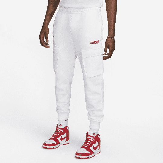 Nike Sportswear Standard Issue Men's Fleece Cargo Trousers - 1 - White