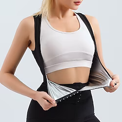 Waist Trainer Vest Hot Sweat Workout Tank Top Slimming Vest Sports Elastane Polyamide Yoga Gym Workout Exercise Fitness Stretchy Adjustable Non Toxic Durable Tummy Control Tummy Fat Burner For Women miniinthebox