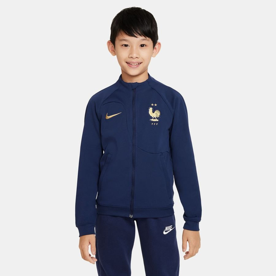 Ranska Treenitakki Academy Pro Anthem 2022/23 - Navy/kulta Lapset - Nike, koko XL: 158-170 cm