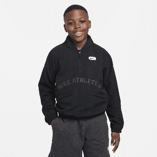 Nike Athletics Repel Older Kids' (Boys') 1/2-Zip Training Hoodie (Extended Size) - 1 - Black